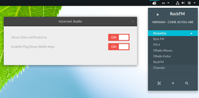 GNOME Shell Internet Radio extension